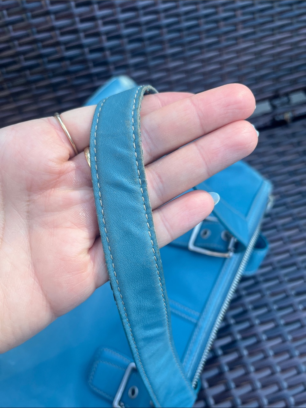 Coach Leather Shoulder Tote Bag - Picture 11 of 16